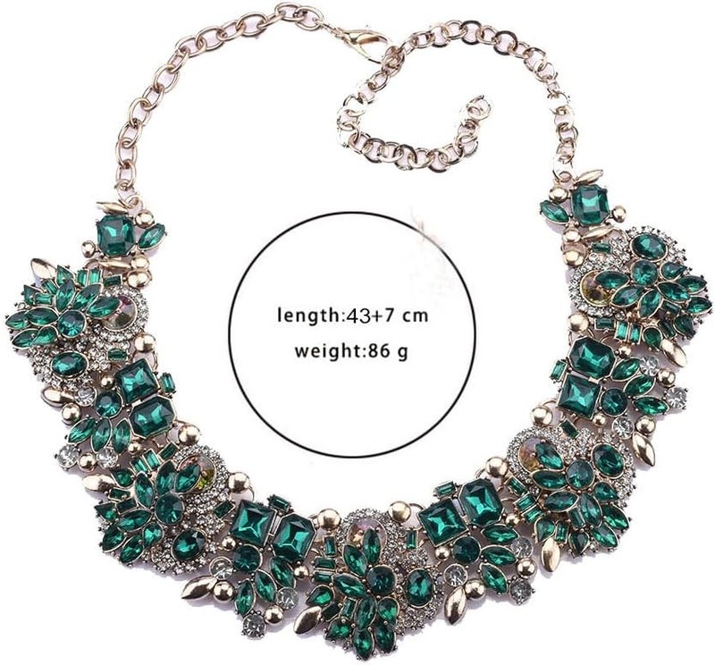 Zthread Bib Statement Necklace Colorful Glass Crystal Collar Choker Necklace for Women Fashion Accessories - Image 3
